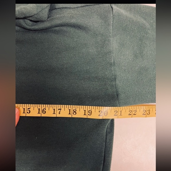 Forever 21 Hoodie Cropped Women’s Small Green Y2K LA CREW Pullover Sweatshirt - Picture 8 of 10